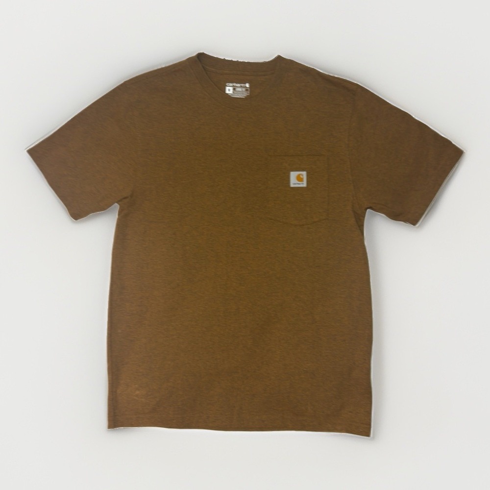 Carhartt Men's Brown Pocket T Shirt Workwear Short Sleeve Size M